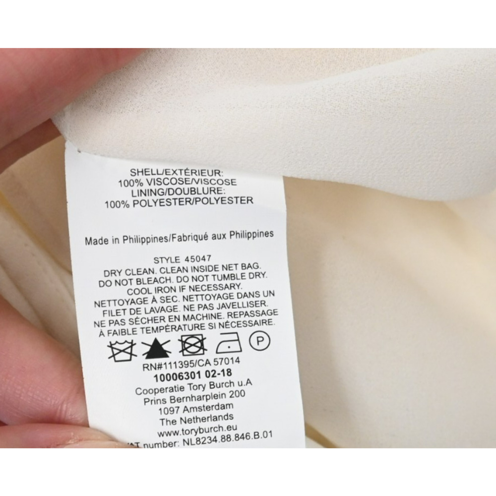 TORY BURCH Evalene New Ivory Sleeveless Tie-Shoulder Maxi Dress Size 8 - Picture 10 of 13